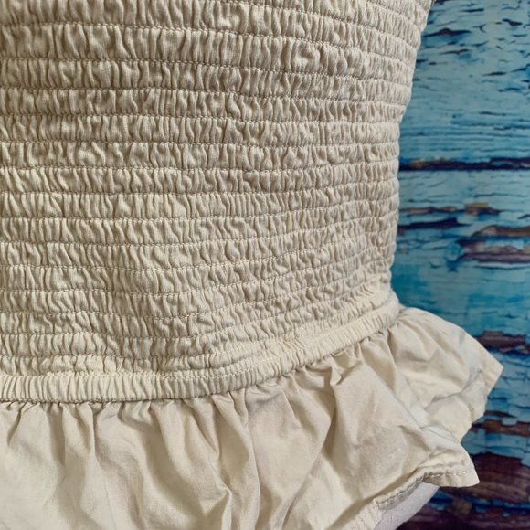 Anthropologie Forever That Girl Shirred Peplum Top - Picture 5 of 6